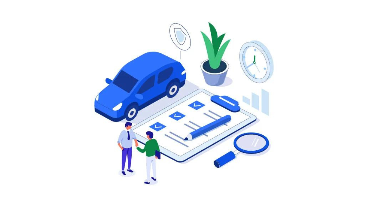 Illustration of a vehicle and delivery documents in an automotive workflow