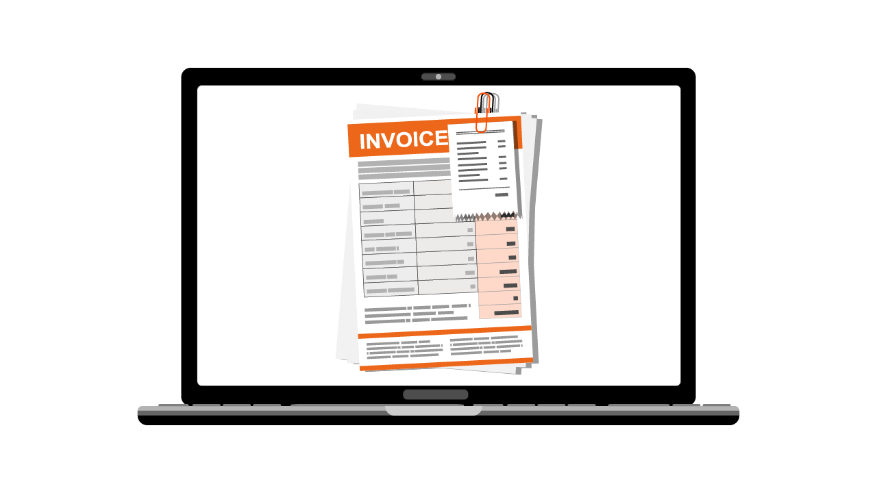 Electronic invoice workflow from receipt through approval and accounting