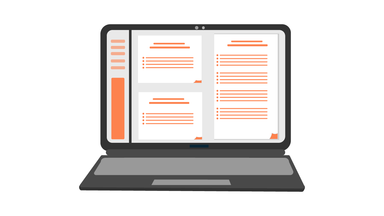 Digital employee files Illustration of digital employee files used in HR