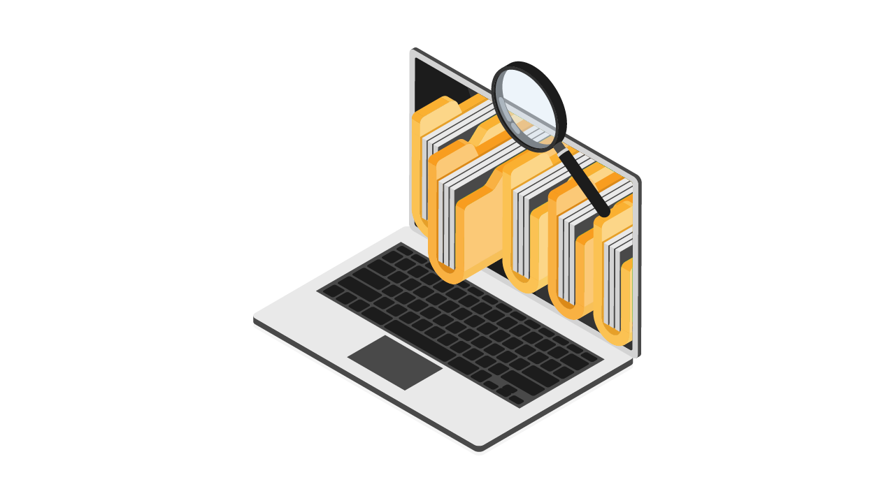 Electronic personnel files displayed on a laptop