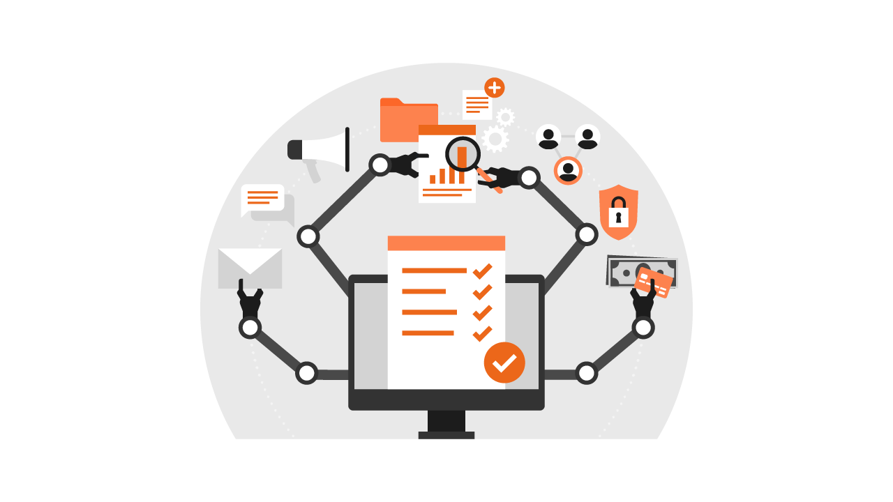 Illustration of centralized business process management