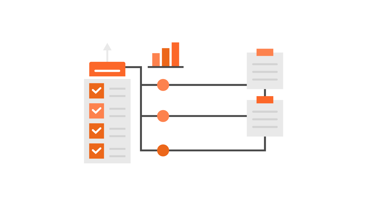 Illustration of visual low-code process management