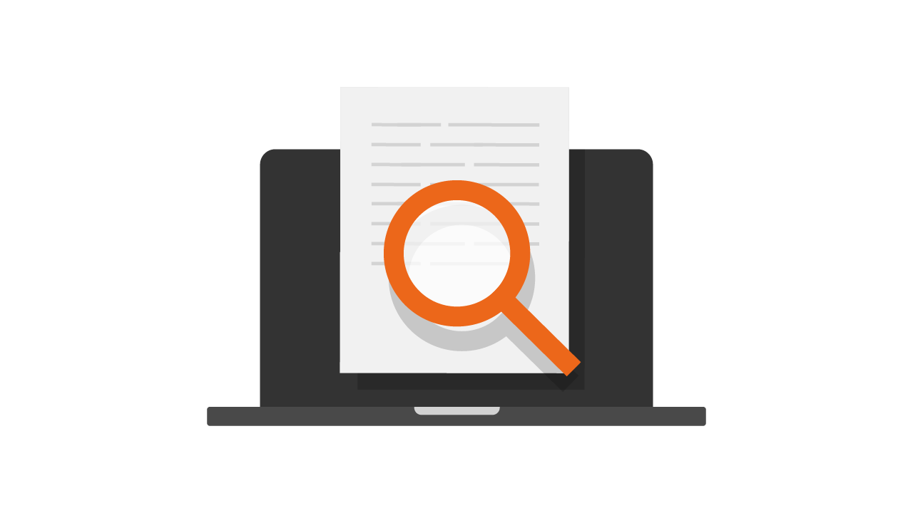 Digital document search on a computer
