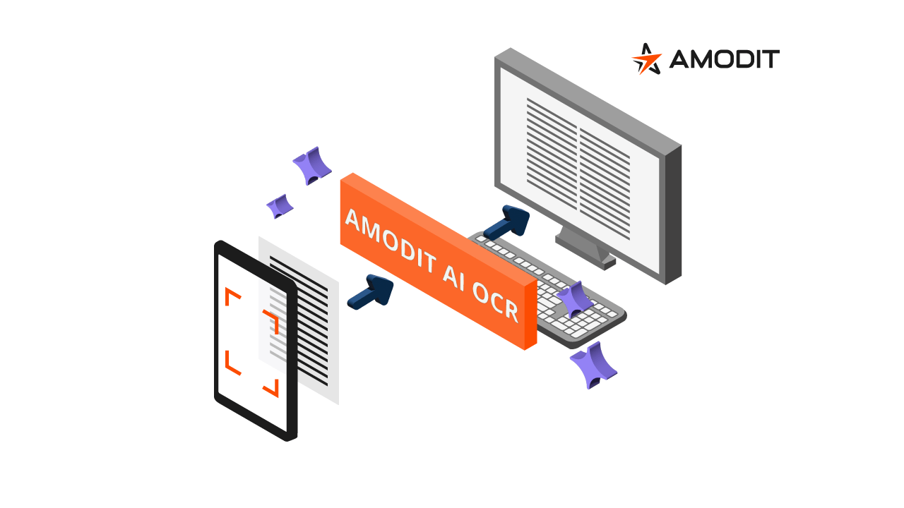 AMODIT AI OCR transferring document data into a digital workflow